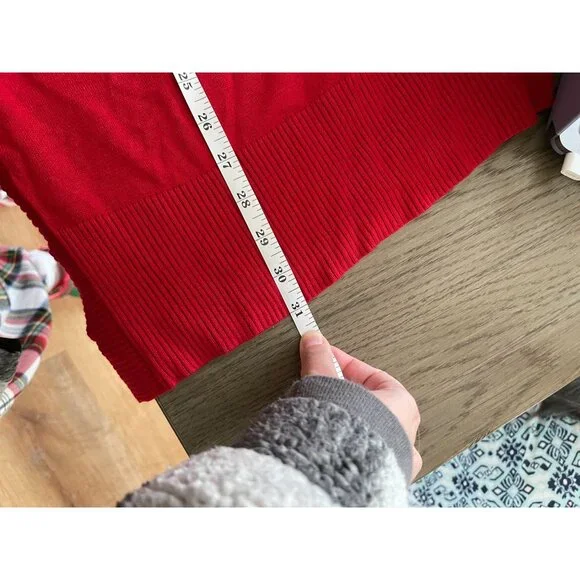 NWT Cable & Gauge Womens Red Sweater Dress 1X Rayon/Polyester - Picture 8 of 8